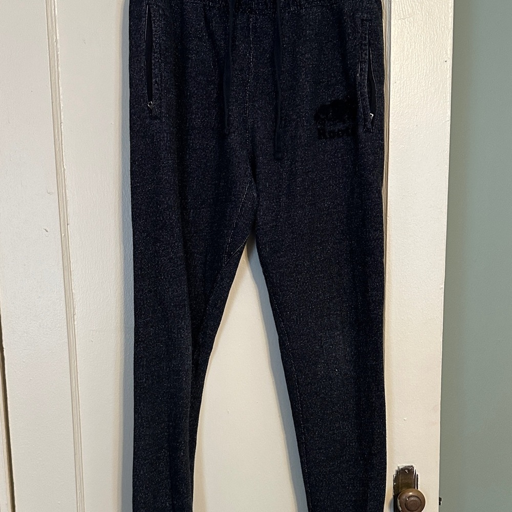 Roots Black Cozy Jogger Pants | Size M